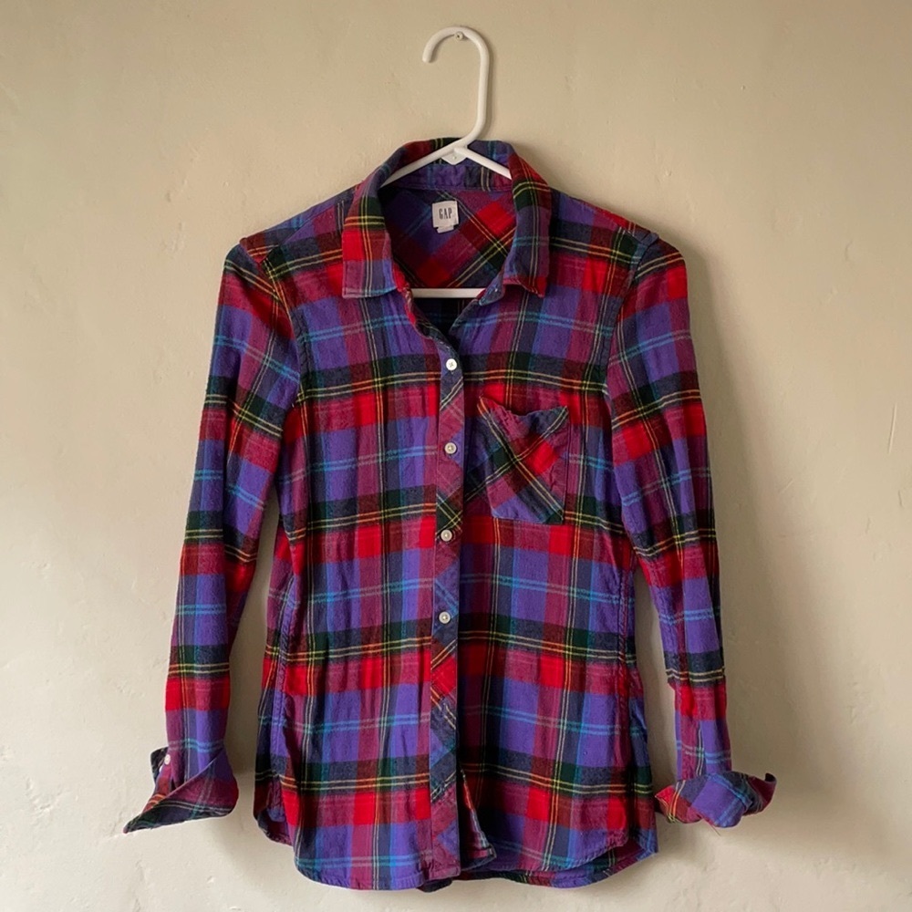 Gap colorful flannel shirt